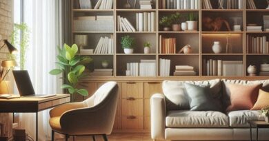 פינת עבודה בסלון - תמונת הדמייה (AI)