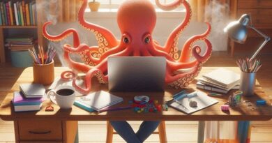 עבודה מהבית בקלדנות - תמונות AI (2)