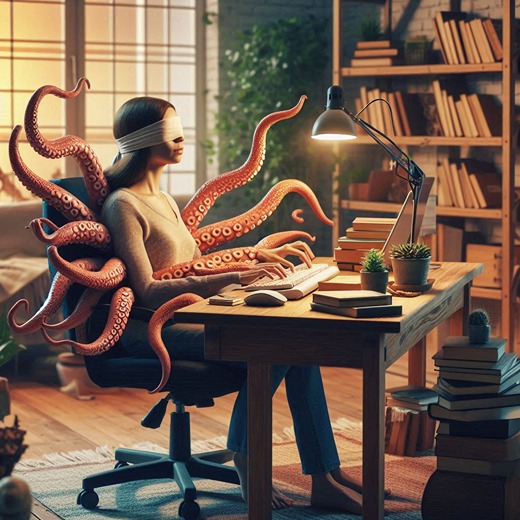 משרות קלדנות מהבית - תמונת אווירה (AI)