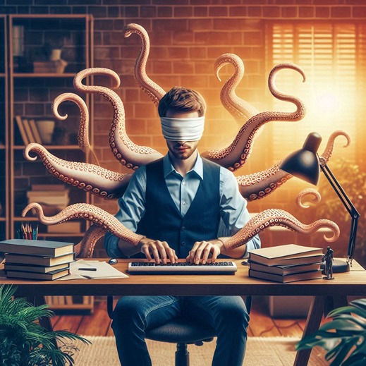 קורס קלדנות עיוורת - תמונת AI