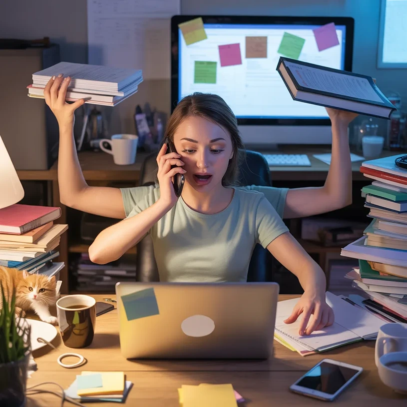 עבודה מהבית לסטודנטים - תמונת אווירה (AI)