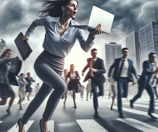 האם נפילה בזמן אזעקה או בדרך למקלט תאונת עבודה - תמונת AI